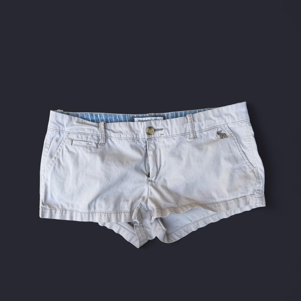 Vintage Y2K Abercrombie and Fitch Shorts Womens 6 Micro Mini Moose Logo Festival